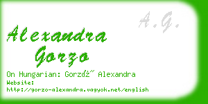 alexandra gorzo business card